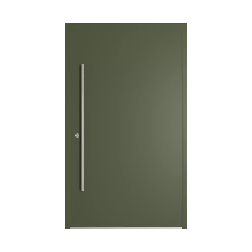 RAL 6003 Olive green entry-doors models-of-door-fillings dindecor gl08  