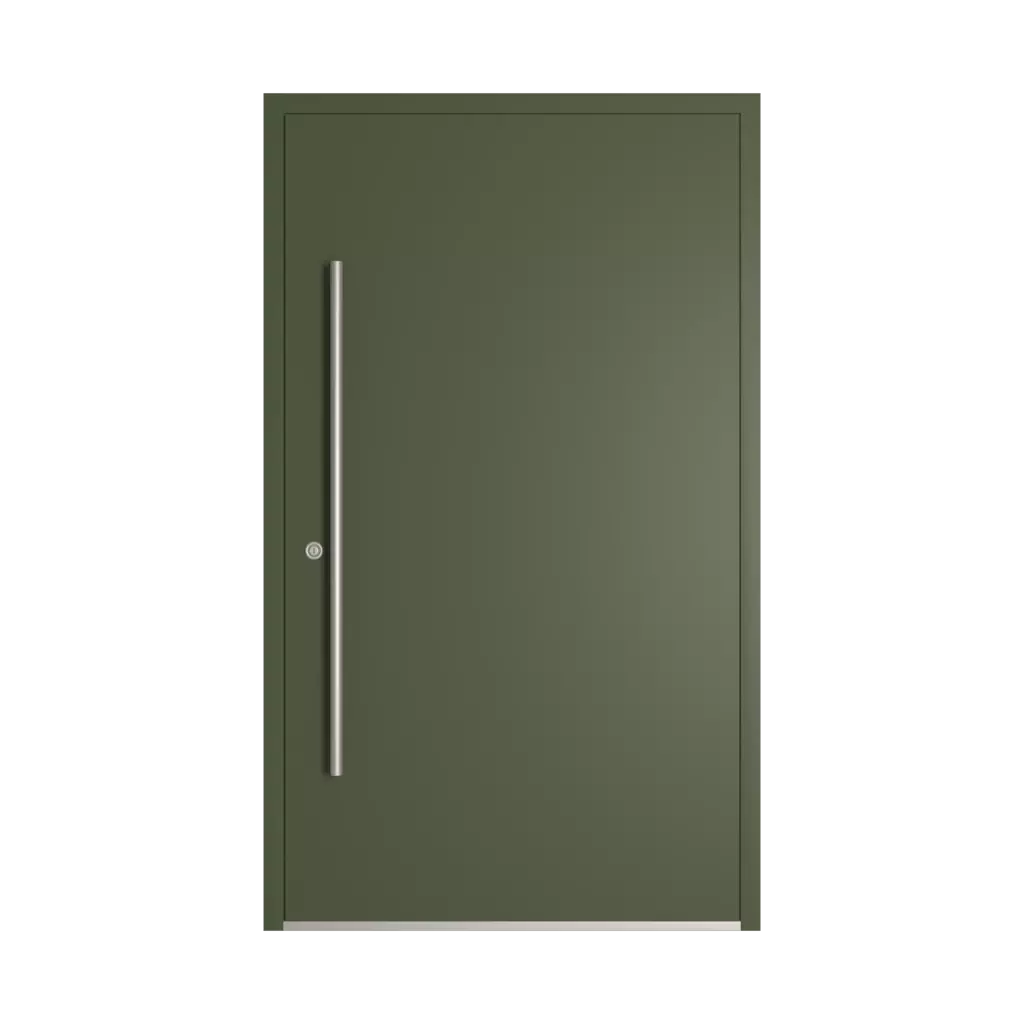 RAL 6003 Olive green entry-doors models-of-door-fillings dindecor model-6123  