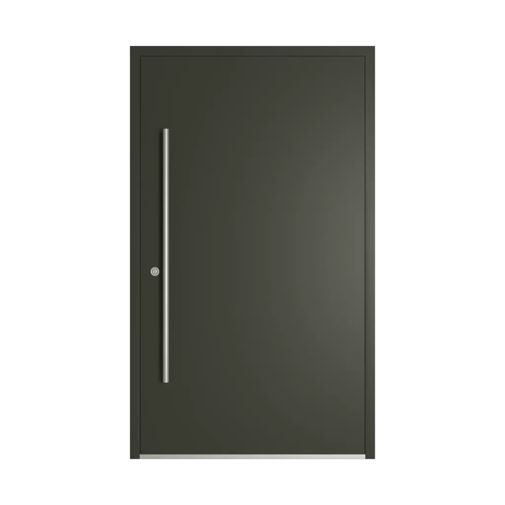 RAL 6008 Brown green entry-doors models-of-door-fillings dindecor be04  