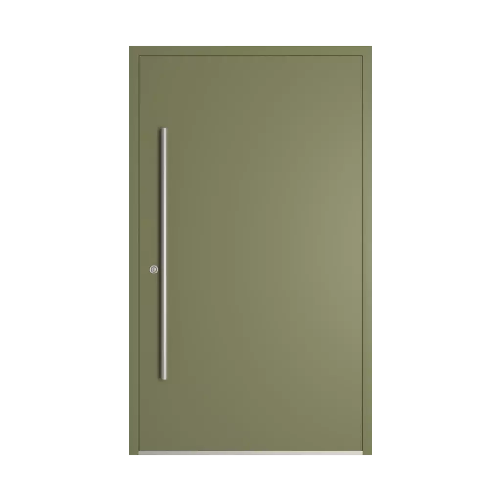 RAL 6013 Reed green entry-doors models-of-door-fillings dindecor sl01  