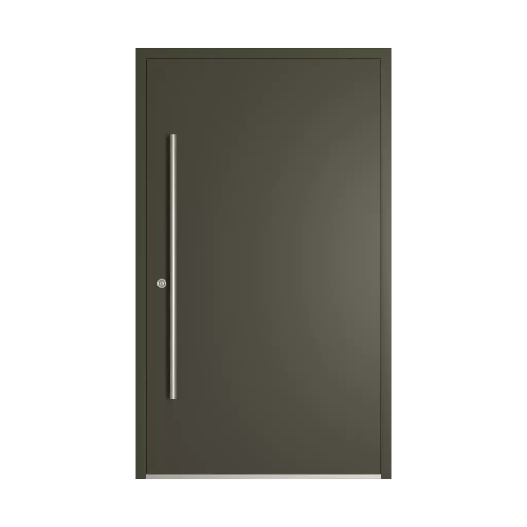 RAL 6014 Yellow olive entry-doors models-of-door-fillings dindecor model-6123  