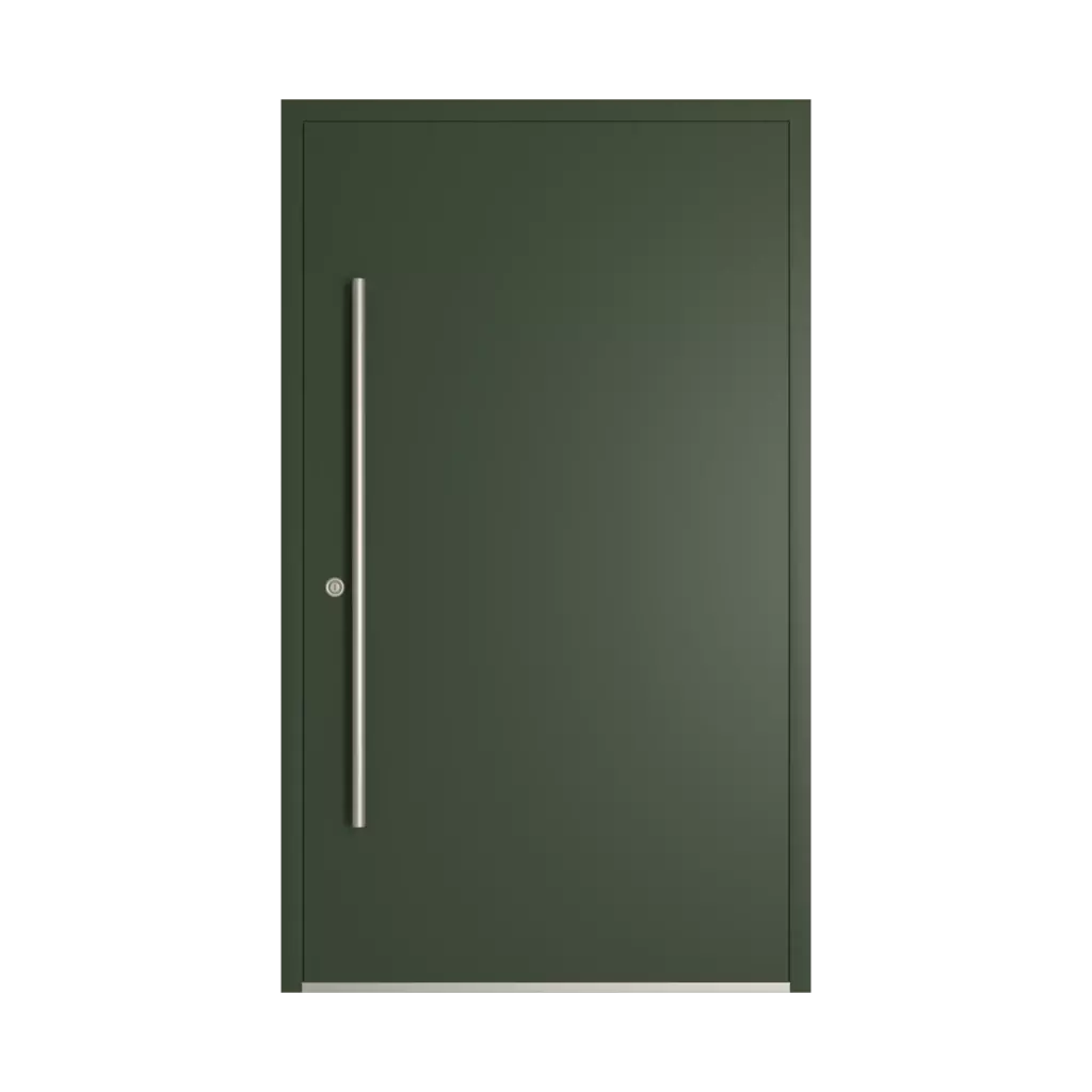 RAL 6020 Chrome green entry-doors models-of-door-fillings dindecor 6132-black  