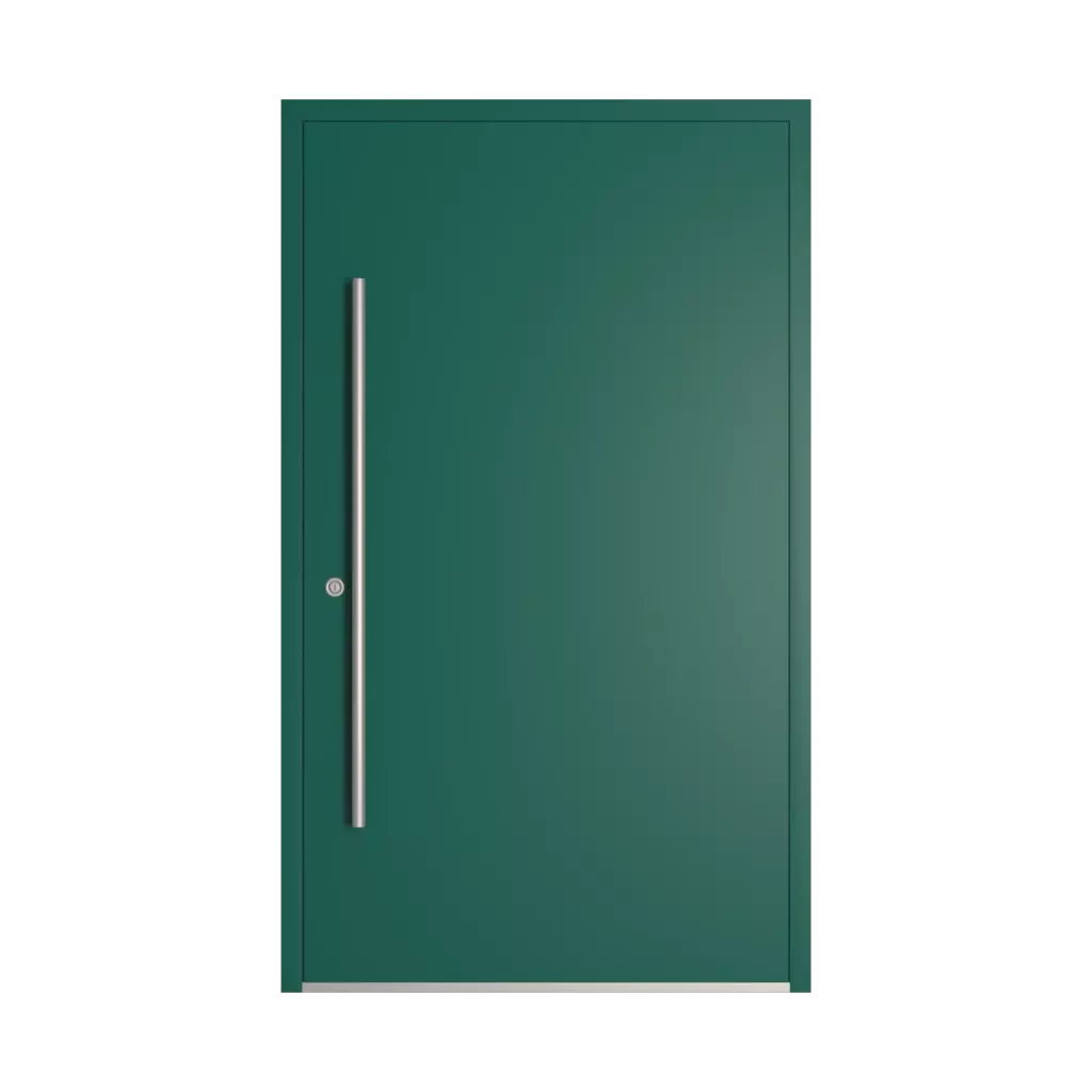 RAL 6026 opal green entry-doors models-of-door-fillings dindecor 6132-black  