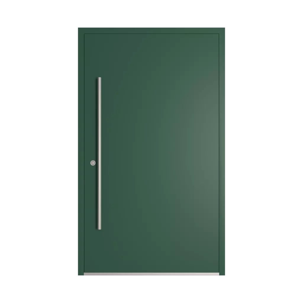 RAL 6028 Pine green entry-doors models-of-door-fillings dindecor model-6008  