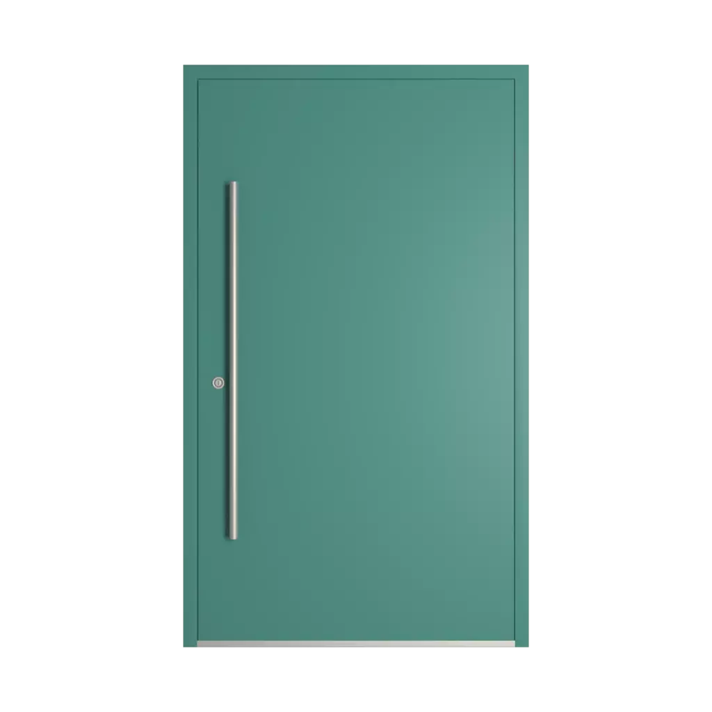 RAL 6033 Mint turquoise entry-doors models-of-door-fillings dindecor sk01-grey  