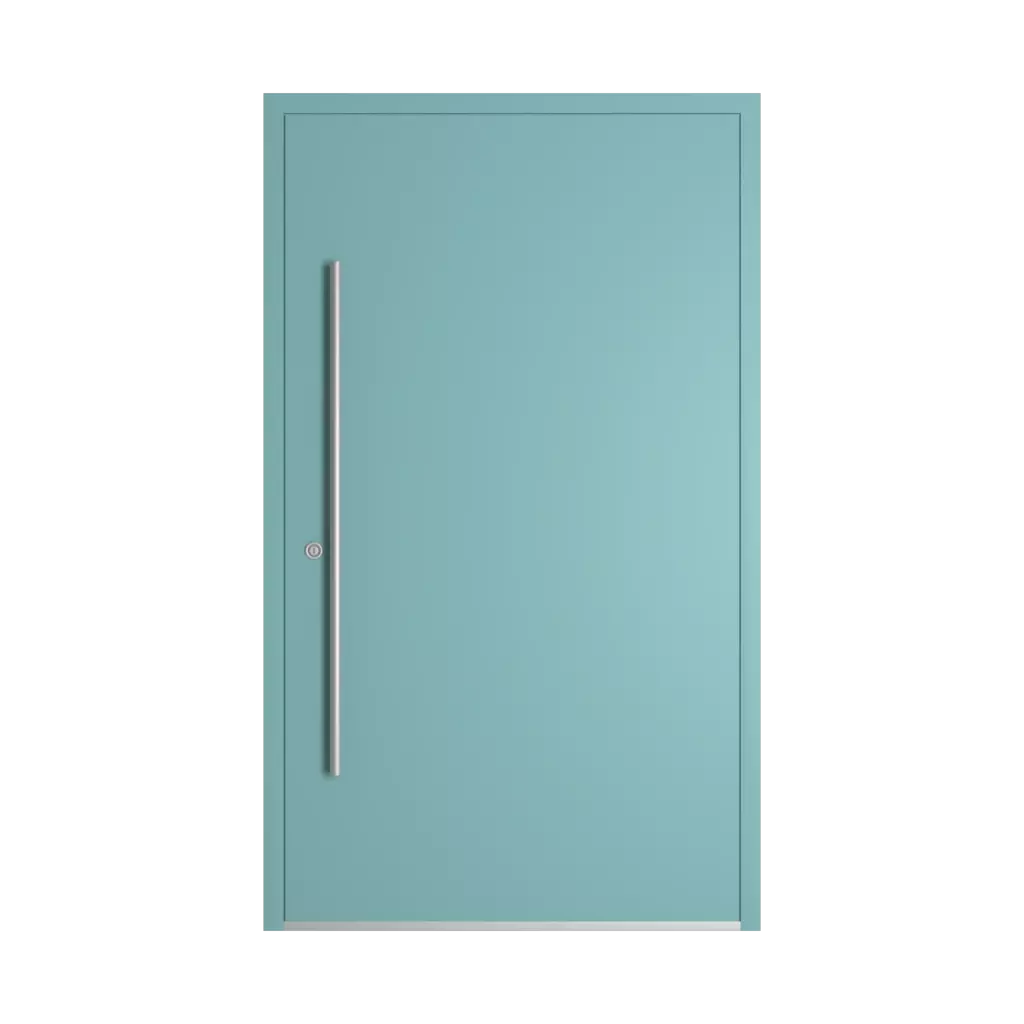 RAL 6034 Pastel turquoise entry-doors models-of-door-fillings dindecor model-6123  