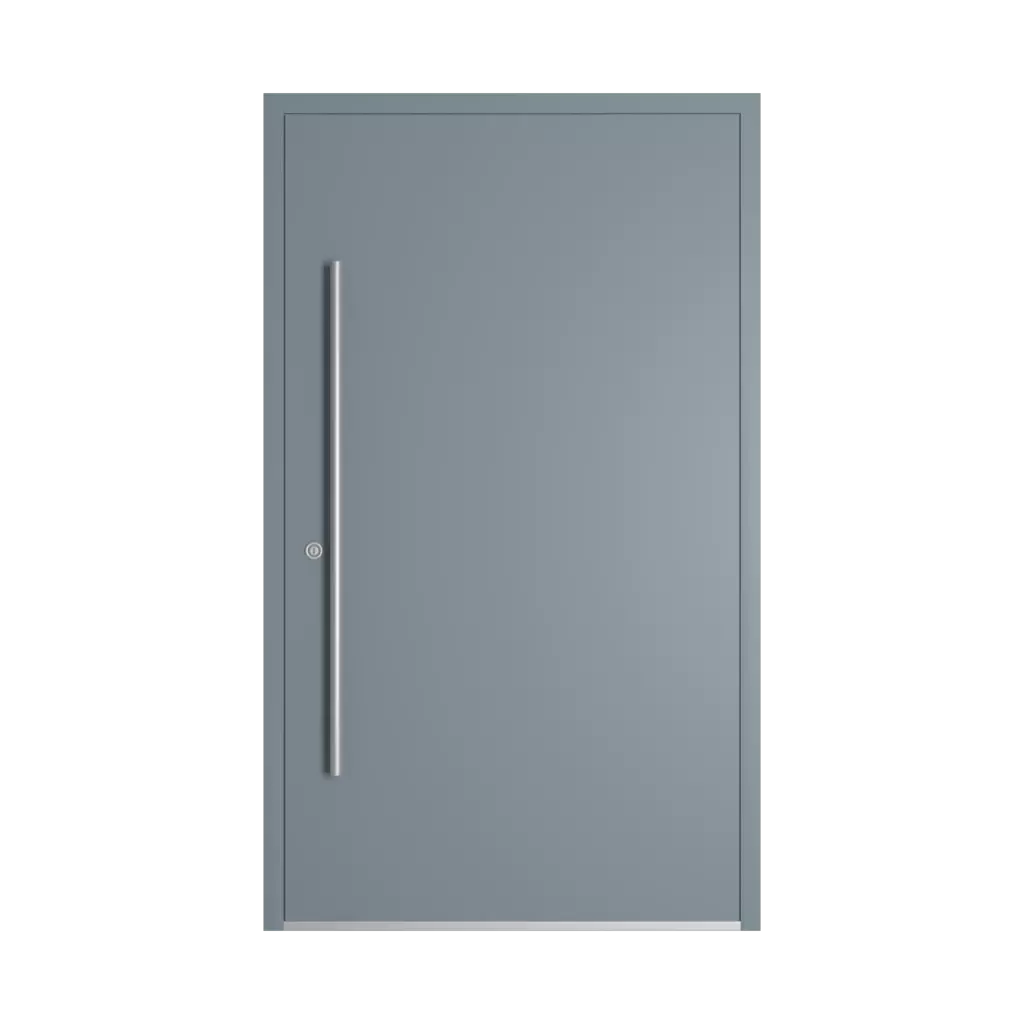 RAL 7000 Squirrel grey entry-doors models-of-door-fillings dindecor 6132-black  