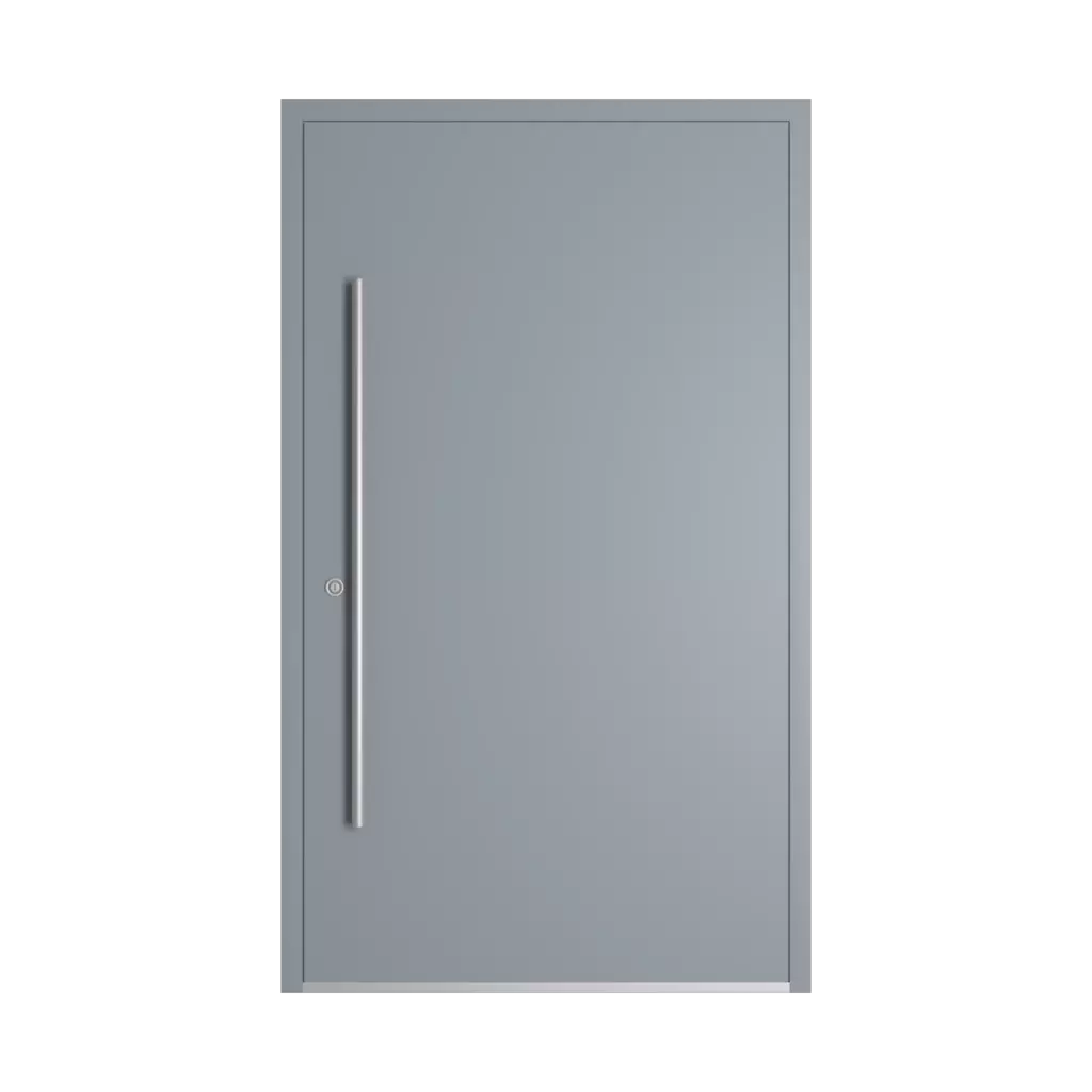 RAL 7001 Silver grey entry-doors models-of-door-fillings dindecor model-6123  