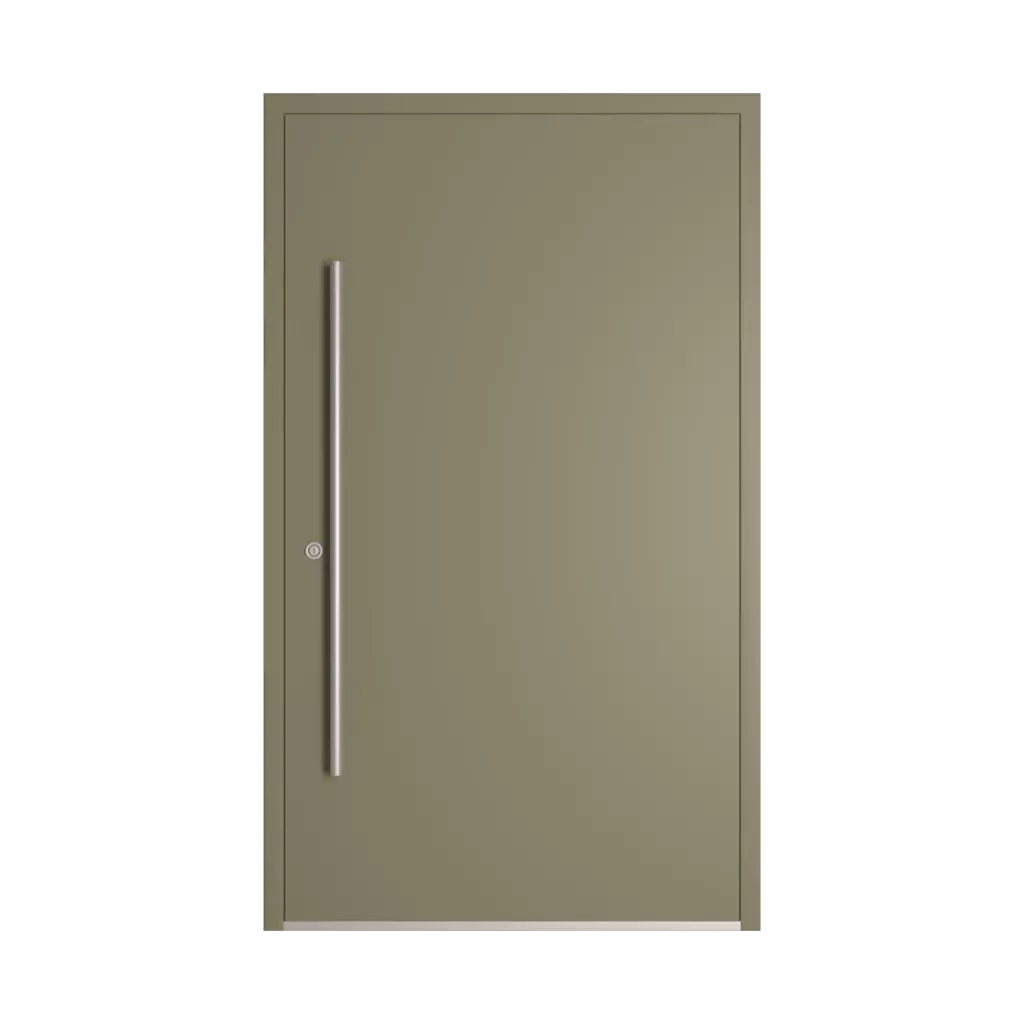 RAL 7002 Olive grey entry-doors models-of-door-fillings dindecor model-6123  