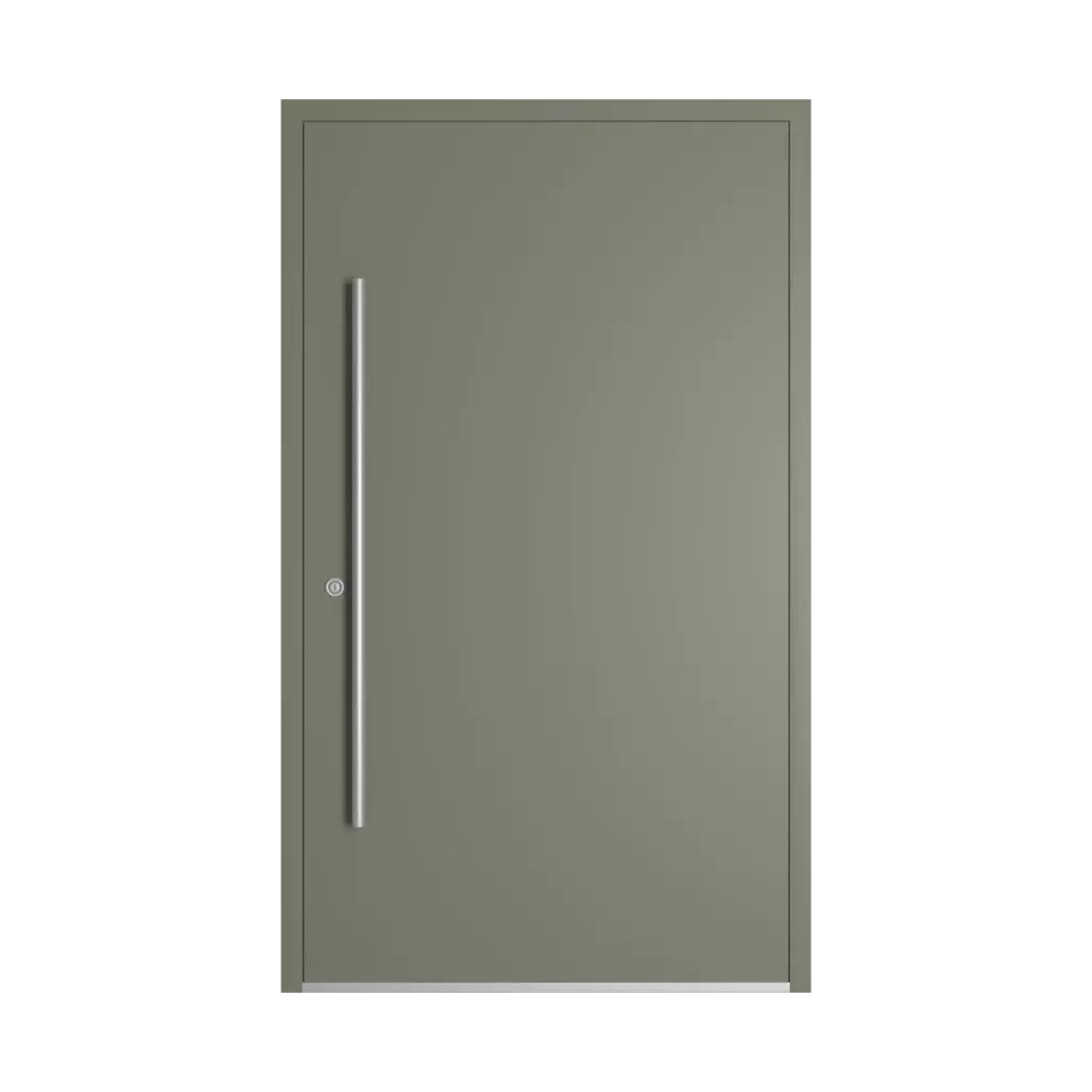 RAL 7003 Moss grey entry-doors models-of-door-fillings dindecor 6132-black  