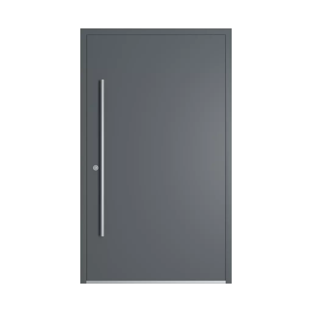 RAL 7012 Basalt grey entry-doors models-of-door-fillings dindecor 2802-pvc-black  