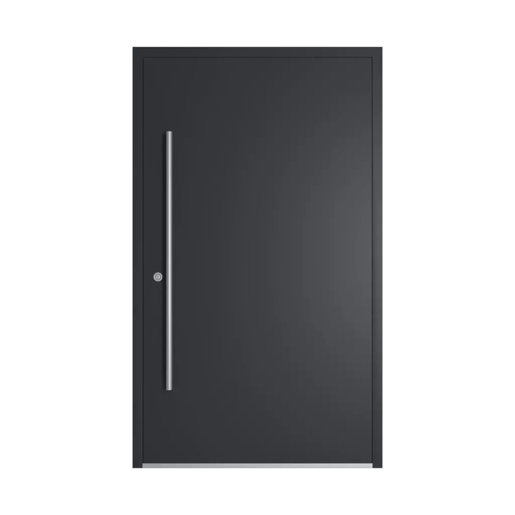 RAL 7021 Black grey entry-doors models-of-door-fillings dindecor sk01-beton  