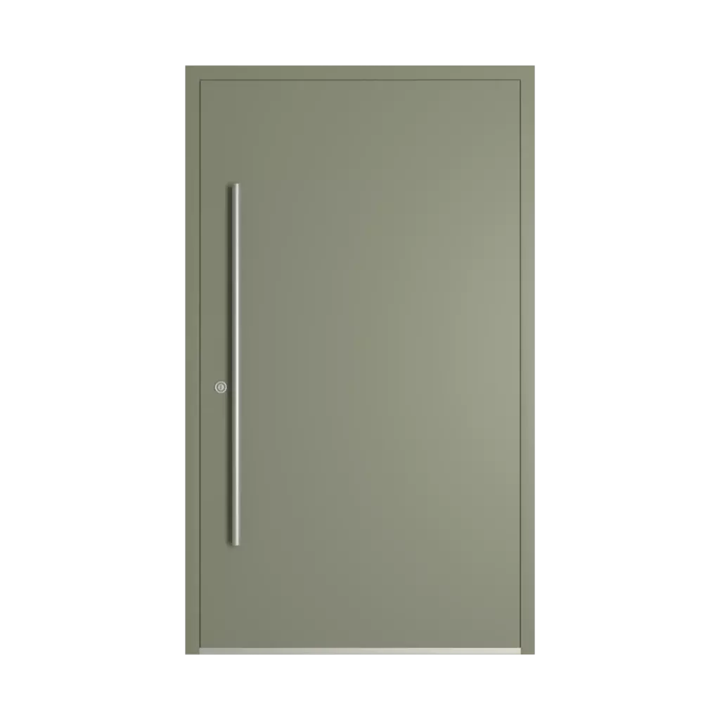 RAL 7033 Cement grey entry-doors models-of-door-fillings dindecor model-6123  