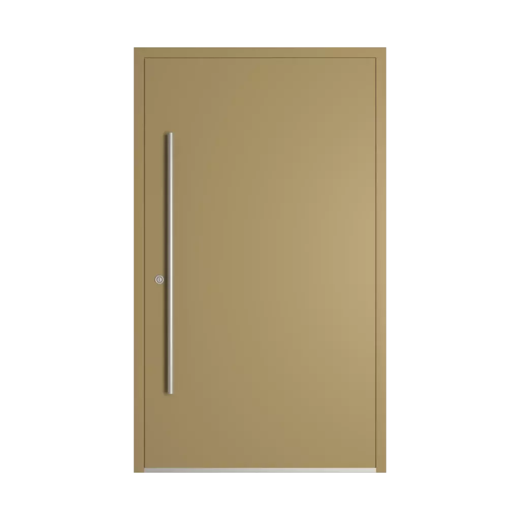 RAL 1020 Olive yellow entry-doors models-of-door-fillings dindecor 6132-black  