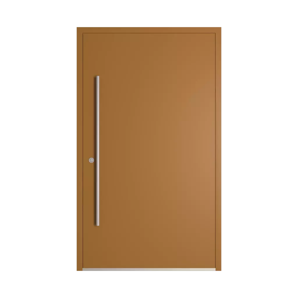RAL 8001 Ochre brown entry-doors models-of-door-fillings dindecor 6132-black  
