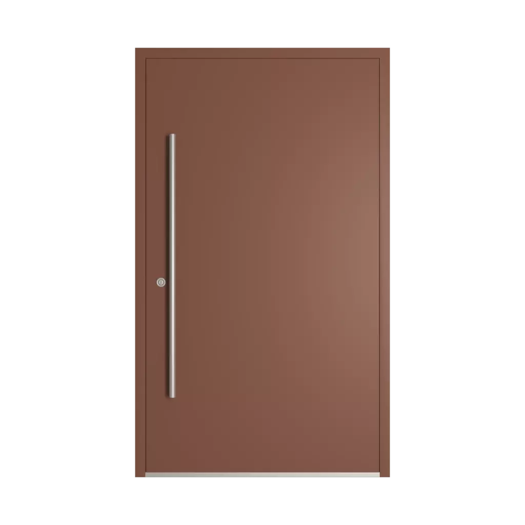 RAL 8002 Signal brown entry-doors models-of-door-fillings dindecor 6132-black  