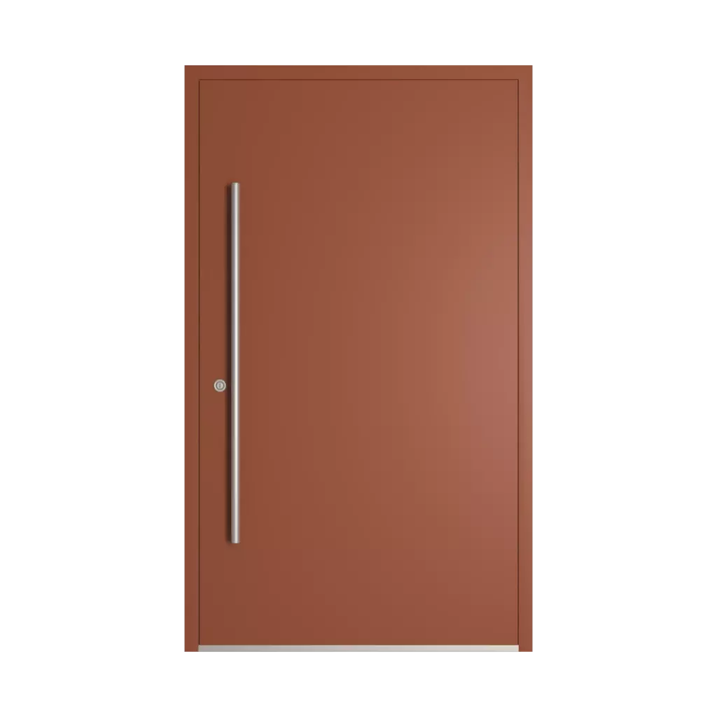 RAL 8004 Copper brown entry-doors models-of-door-fillings dindecor 6132-black  
