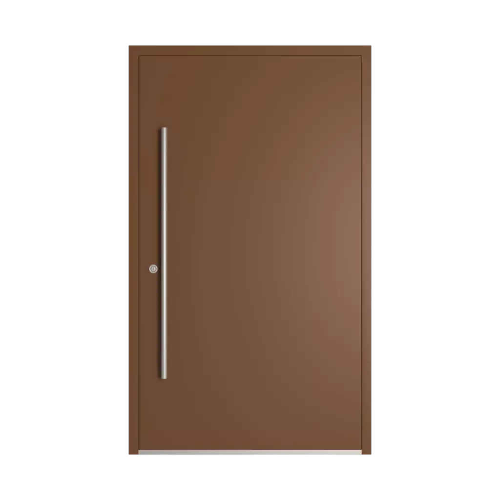 RAL 8007 Fawn brown entry-doors models-of-door-fillings dindecor 6036-pvc  
