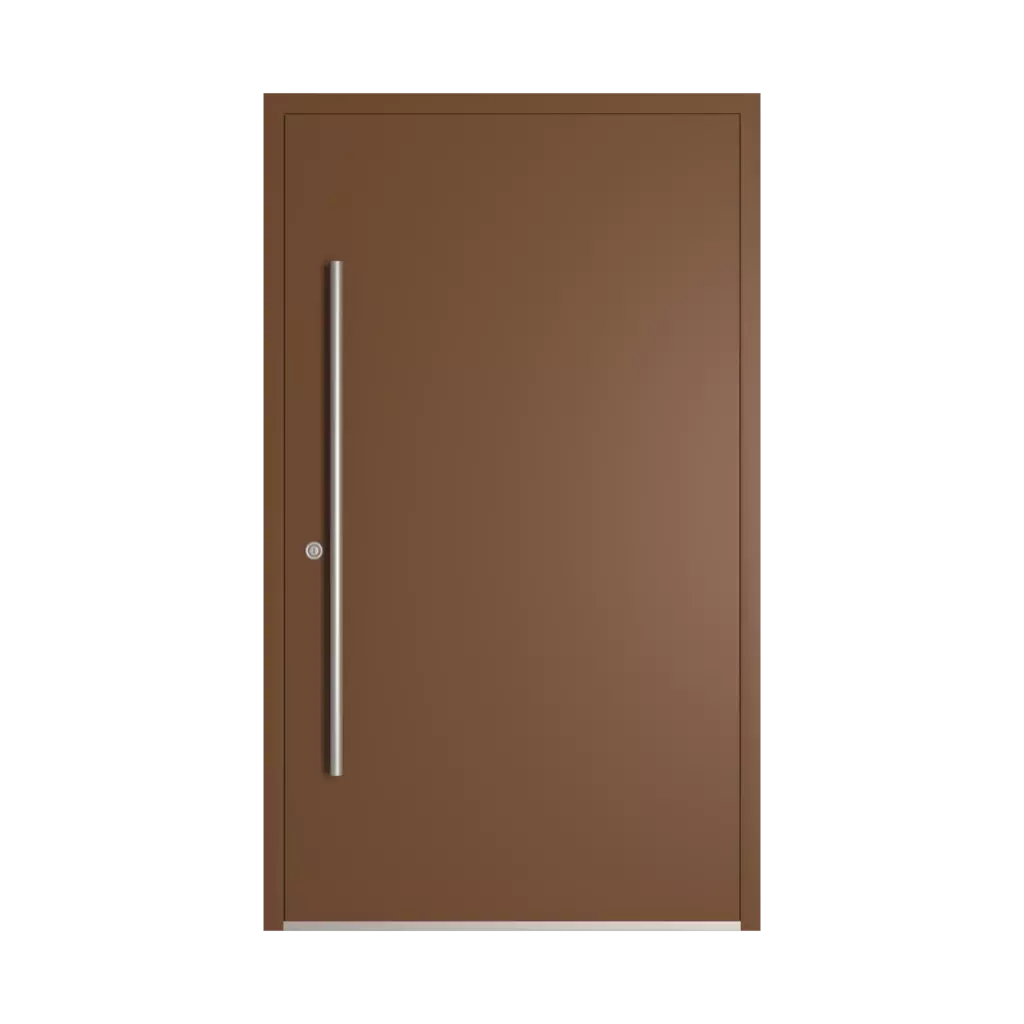 RAL 8007 Fawn brown entry-doors models-of-door-fillings dindecor model-6123  