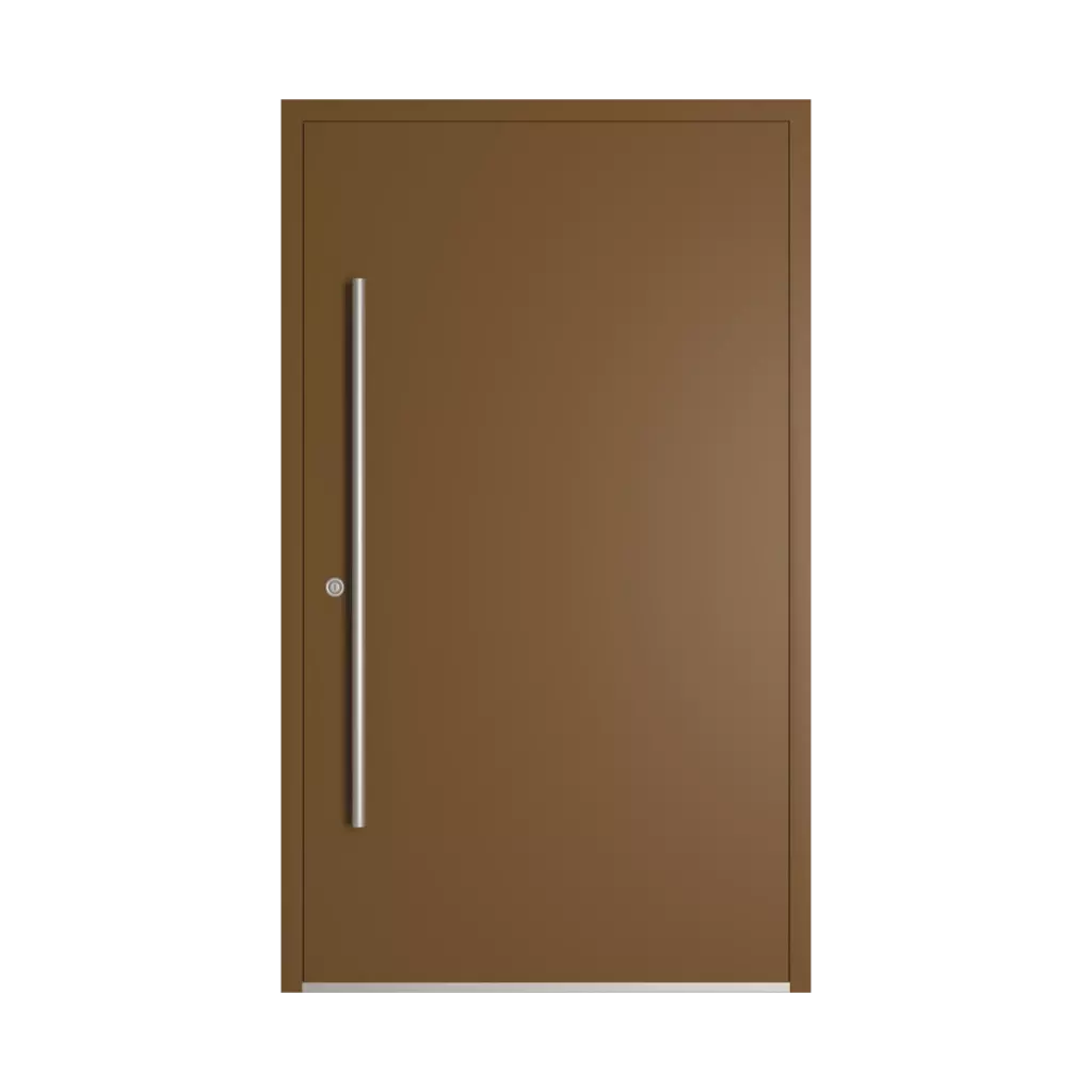 RAL 8008 Olive brown entry-doors models-of-door-fillings dindecor 6011-pvc-black  