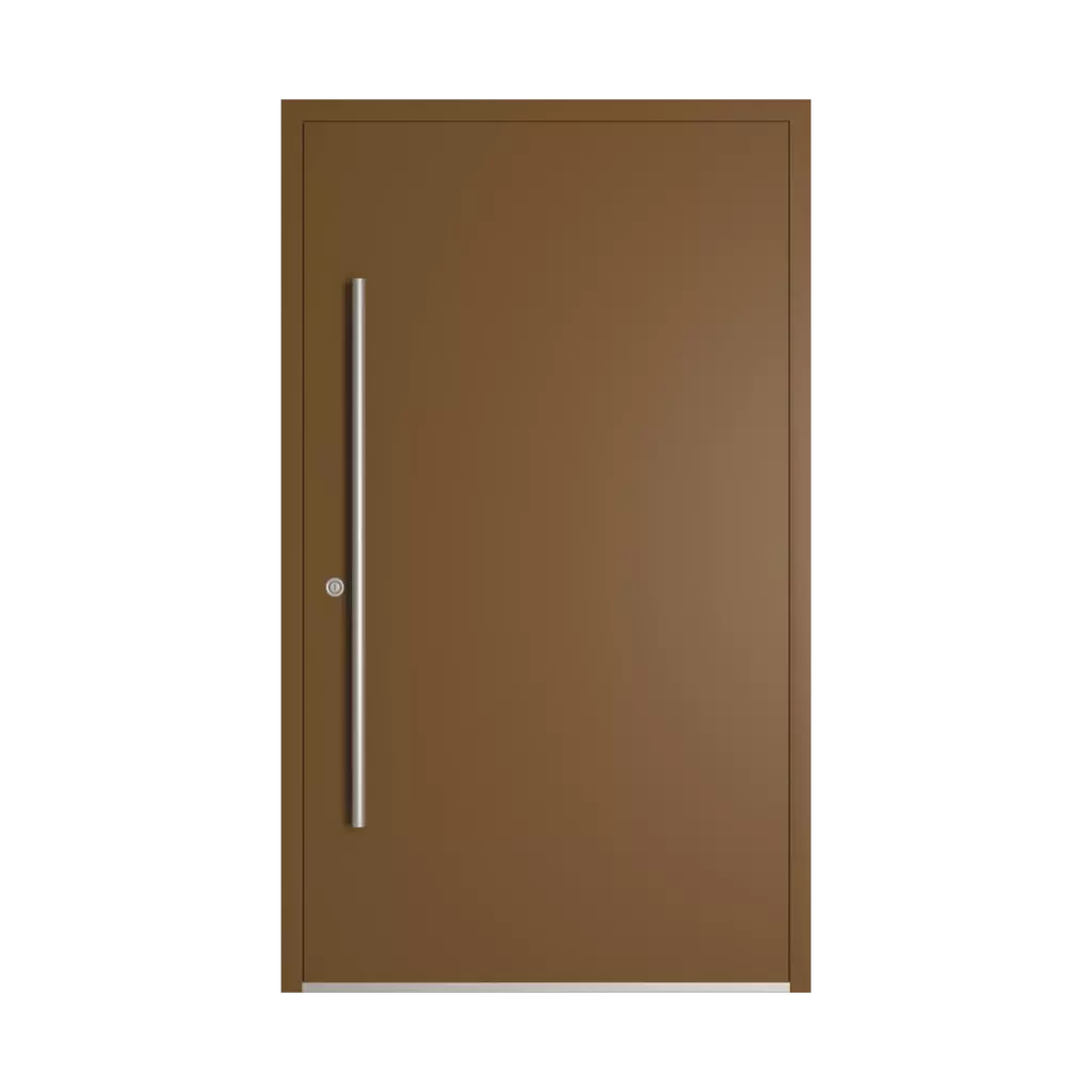 RAL 8008 Olive brown entry-doors models-of-door-fillings dindecor model-6123  