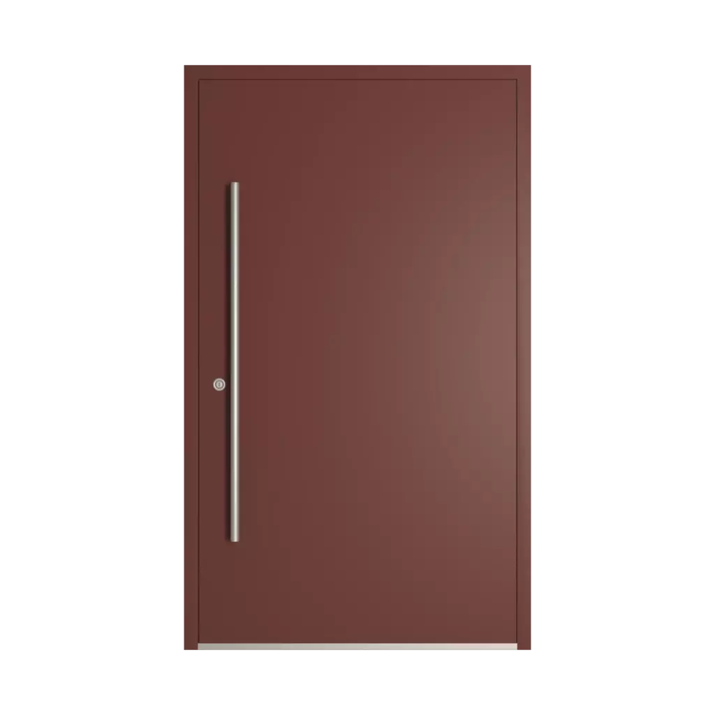 RAL 8012 Red brown entry-doors models-of-door-fillings dindecor 6132-black  