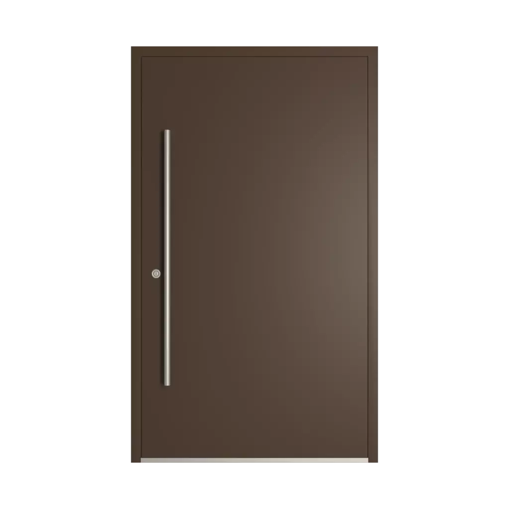 RAL 8014 Sepia brown entry-doors models-of-door-fillings dindecor model-5009-st  