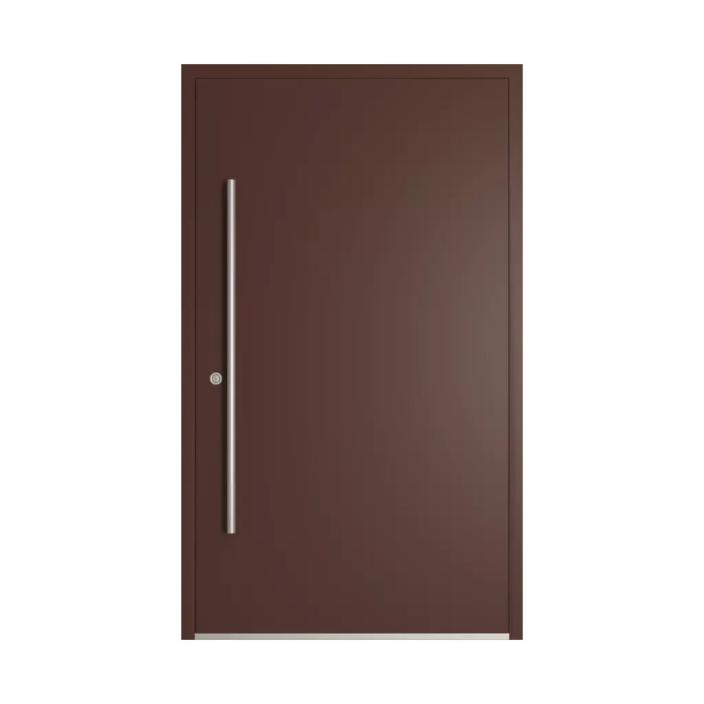 RAL 8016 Mahogany brown entry-doors models-of-door-fillings dindecor 6124-pwz  