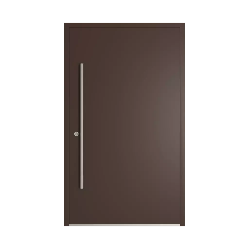 RAL 8017 Chocolate brown entry-doors models-of-door-fillings dindecor 6124-pwz  