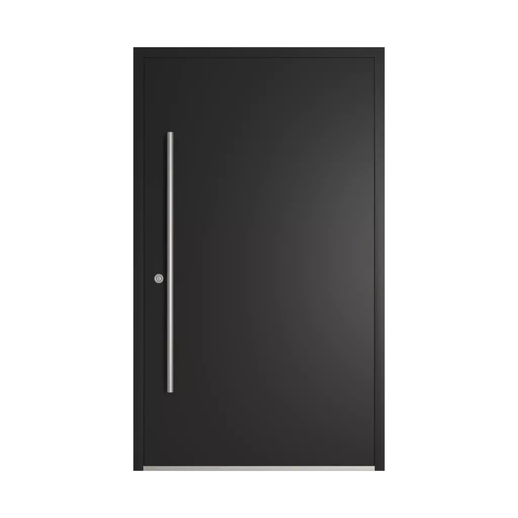 RAL 8022 Black brown entry-doors models-of-door-fillings dindecor sl01  