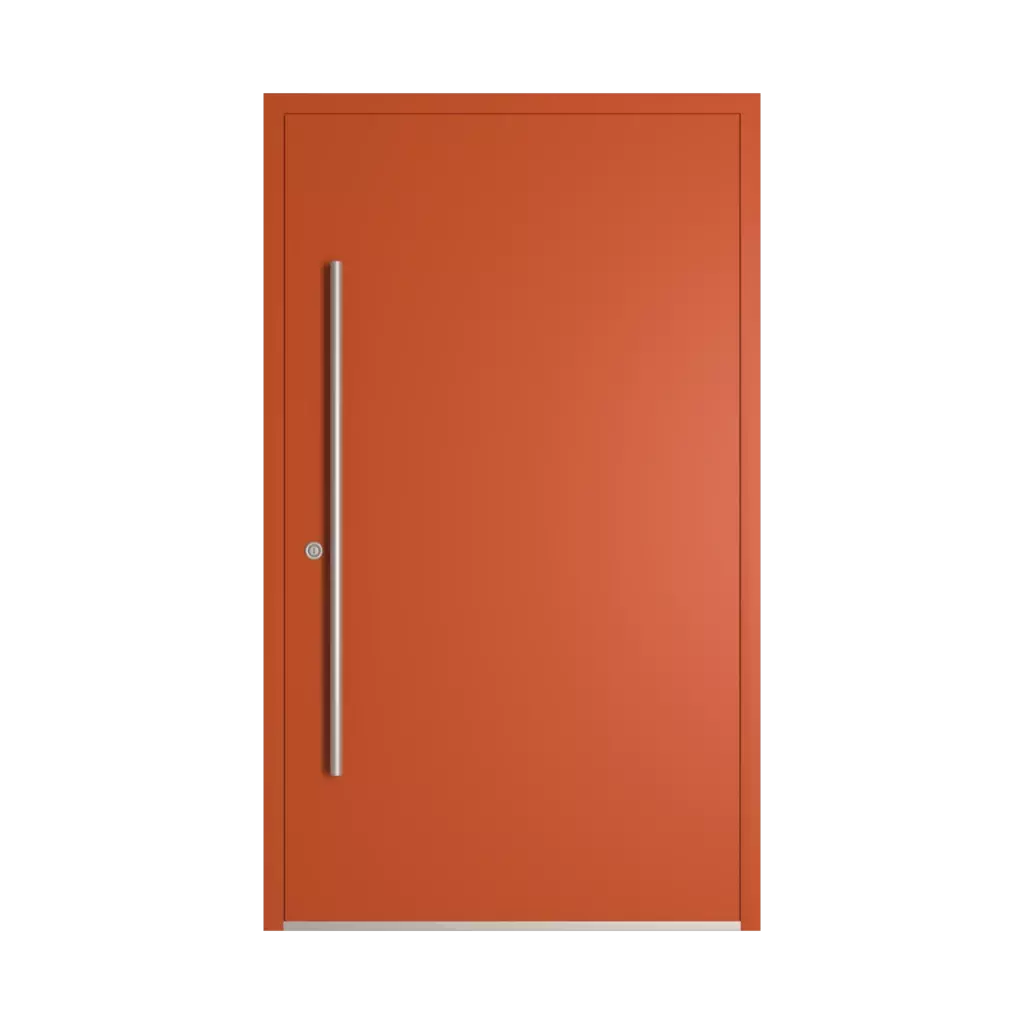 RAL 2001 Red orange entry-doors models-of-door-fillings dindecor 6036-pvc  