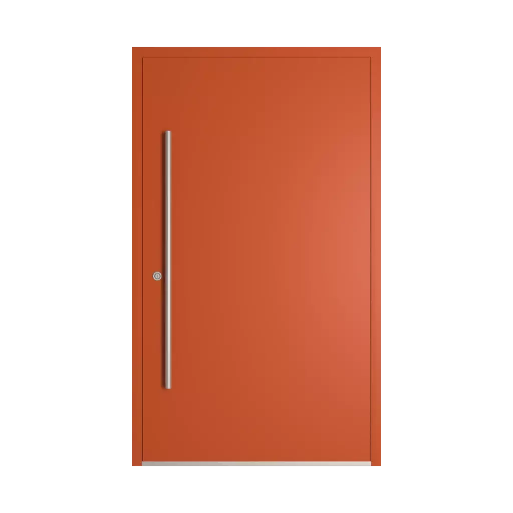 RAL 2001 Red orange entry-doors models-of-door-fillings dindecor model-5041  