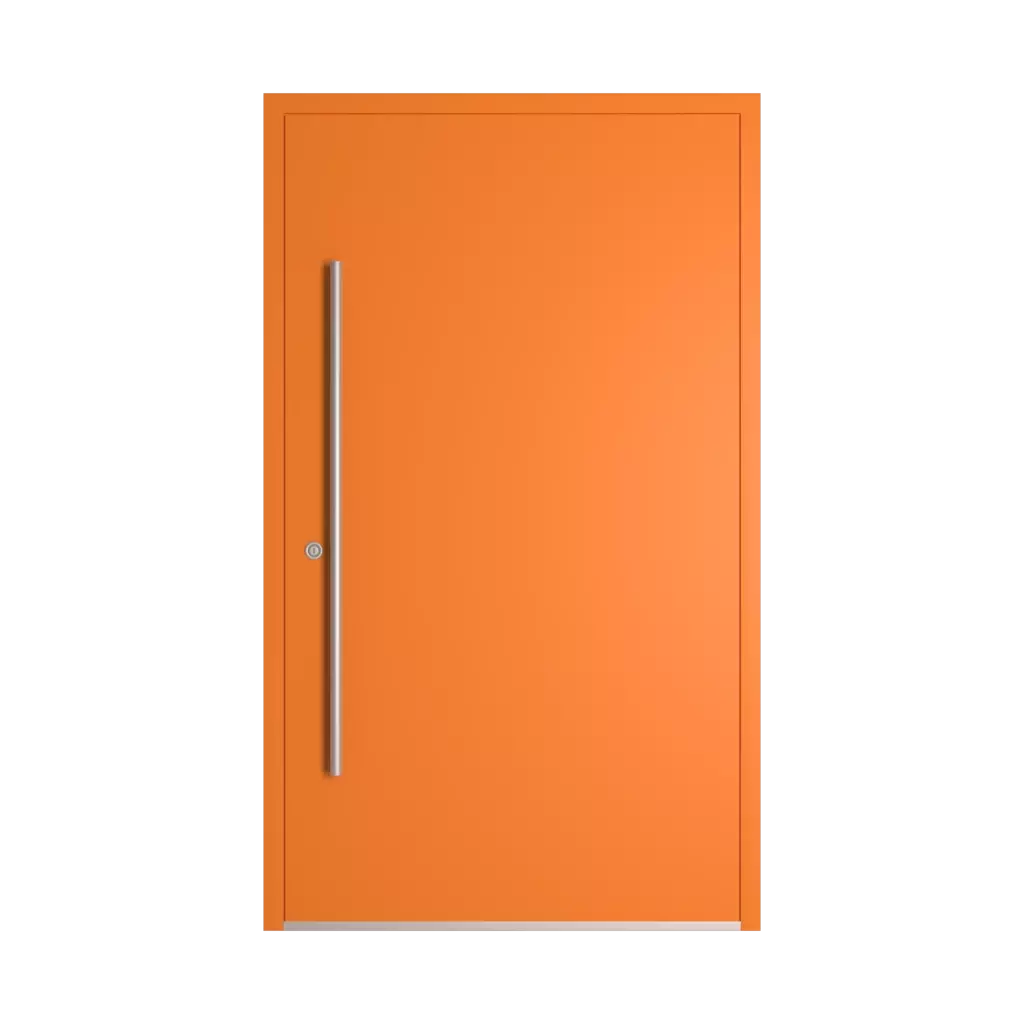 RAL 2011 Deep orange entry-doors models-of-door-fillings dindecor 5015-black  