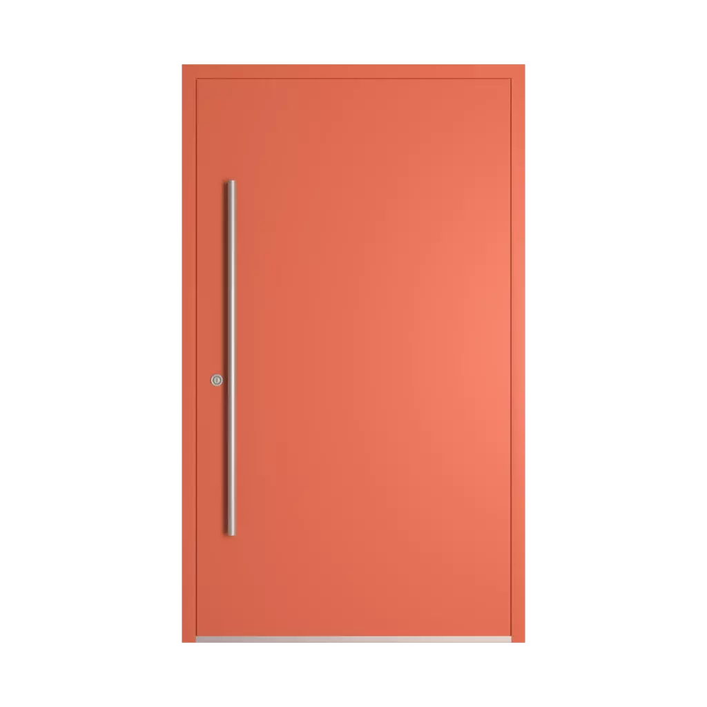 RAL 2012 Salmon orange entry-doors models-of-door-fillings dindecor sl02  