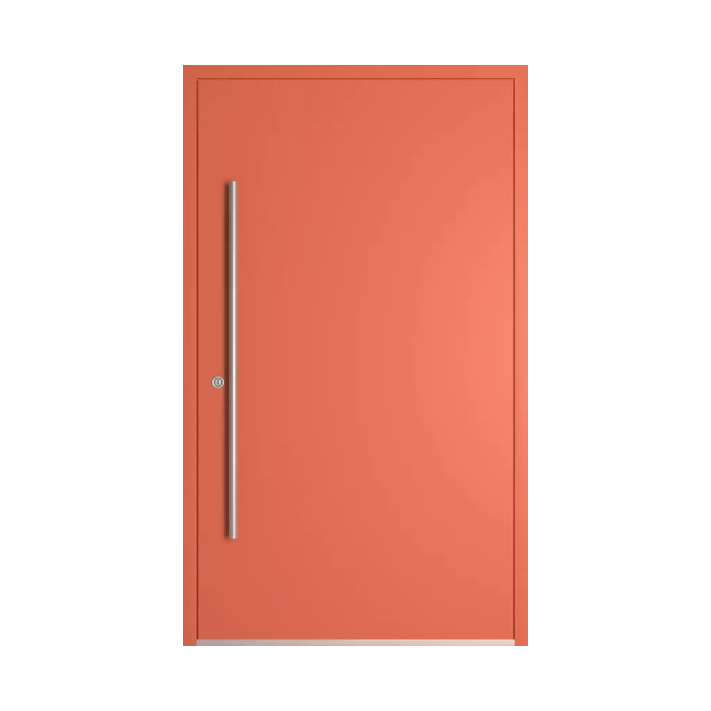 RAL 2012 Salmon orange entry-doors models-of-door-fillings dindecor sk06-grey  