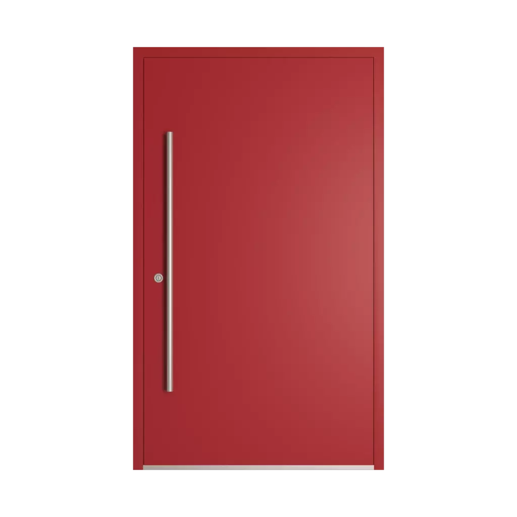 RAL 3002 Carmine red entry-doors models-of-door-fillings dindecor 6132-black  
