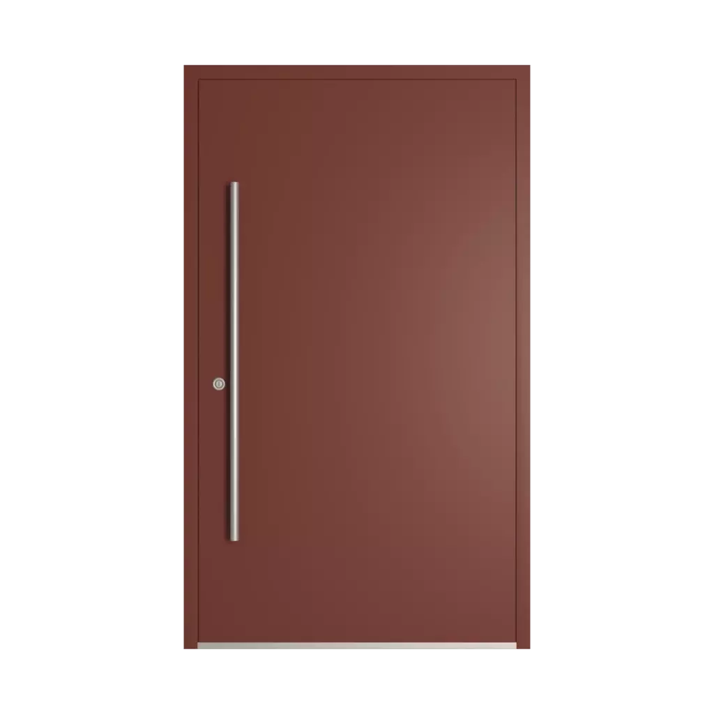 RAL 3009 Oxide red entry-doors models-of-door-fillings dindecor 6132-black  