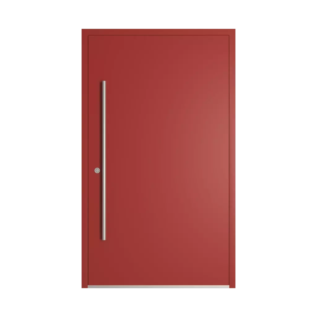 RAL 3013 Tomato red entry-doors models-of-door-fillings dindecor 6132-black  