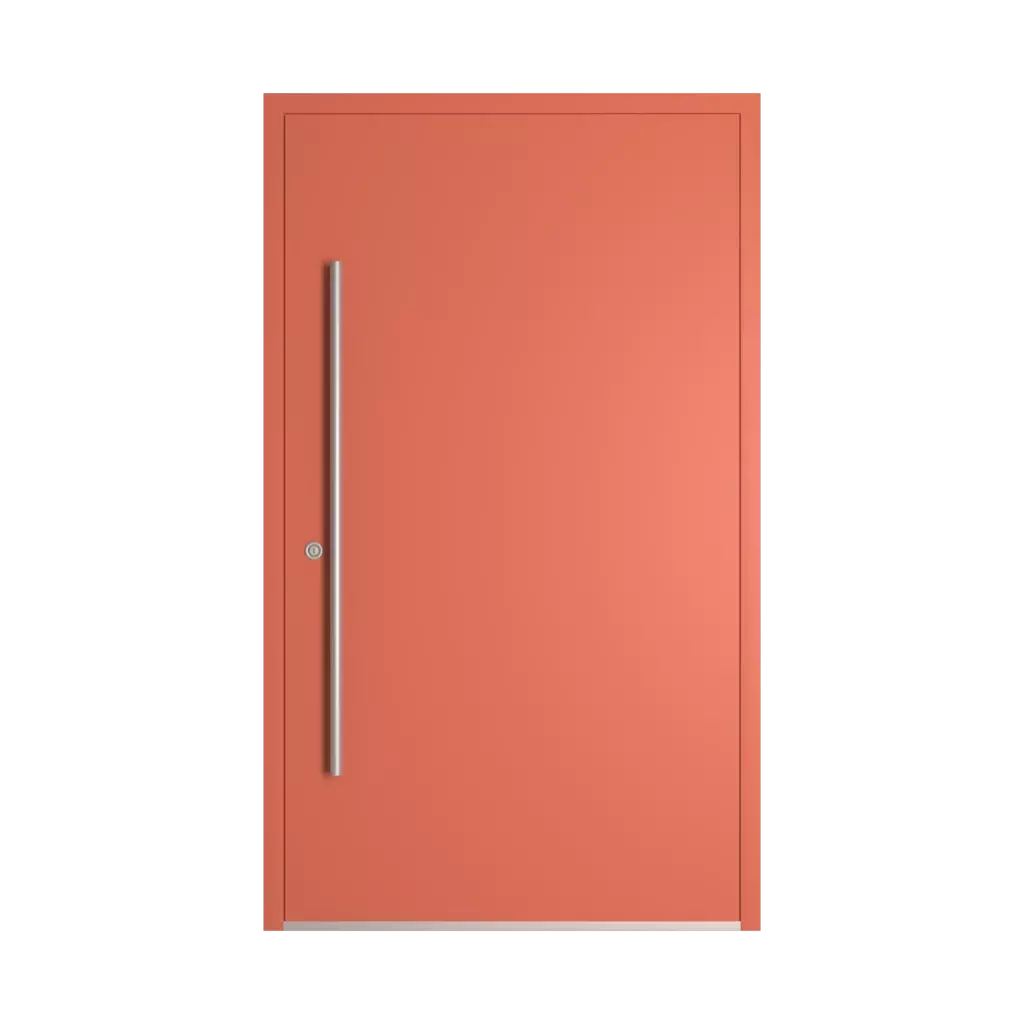 RAL 3022 Salmon pink entry-doors models-of-door-fillings dindecor 6132-black  
