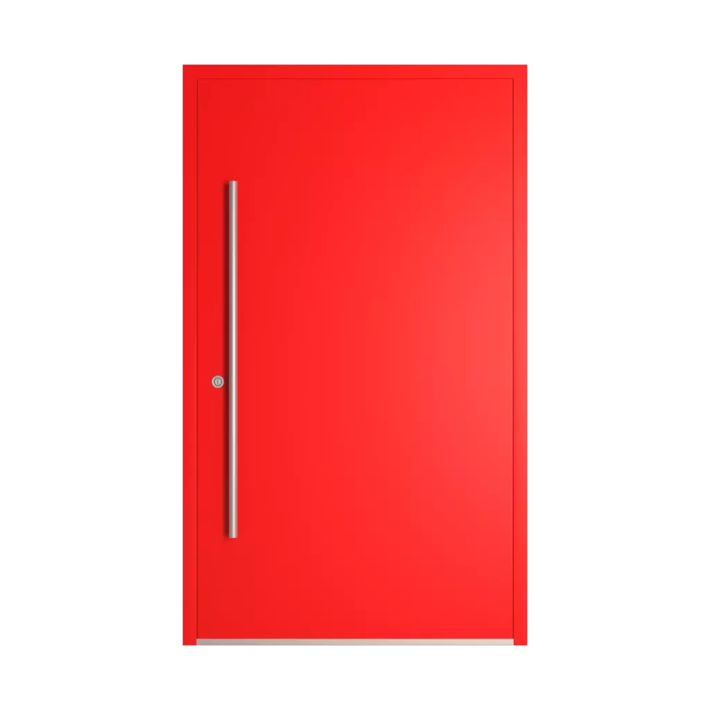 RAL 3024 Luminous red entry-doors models-of-door-fillings dindecor be04  