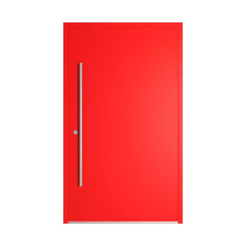 RAL 3024 Luminous red entry-doors models-of-door-fillings dindecor model-6102-fr  