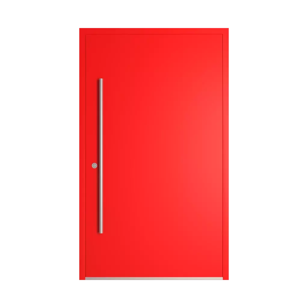 RAL 3026 Luminous bright red entry-doors models-of-door-fillings dindecor model-6123  