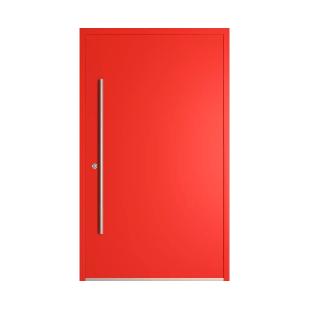 RAL 3028 Pure red entry-doors models-of-door-fillings dindecor 1301-pvc-black  