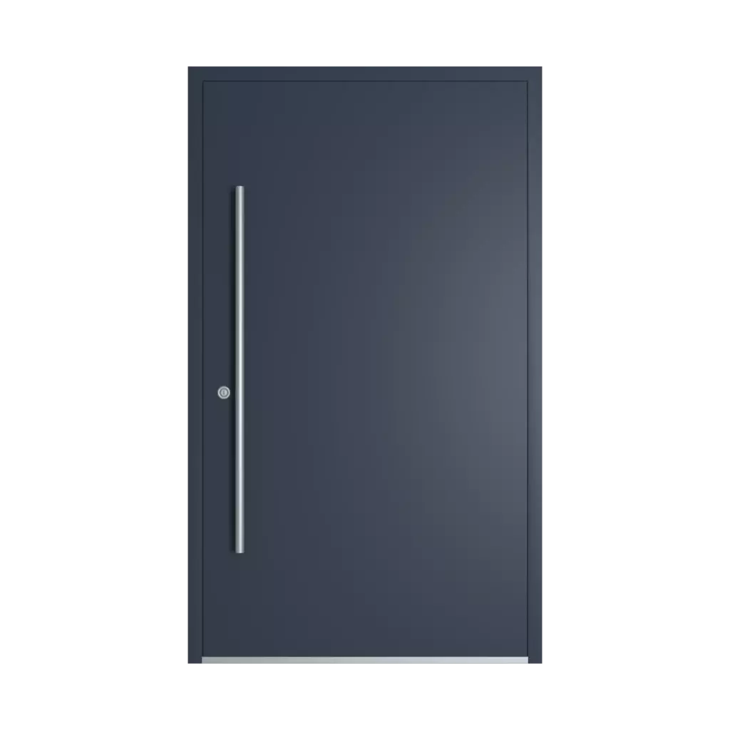 RAL 5008 Grey blue entry-doors models-of-door-fillings dindecor gl08  