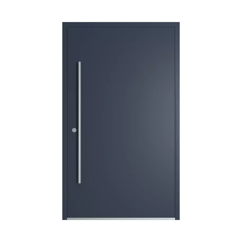 RAL 5008 Grey blue entry-doors models-of-door-fillings dindecor 6124-pwz  