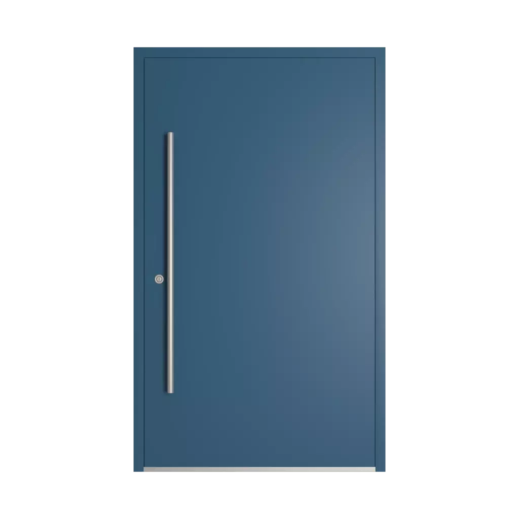 RAL 5009 Azure blue entry-doors models-of-door-fillings dindecor model-6123  