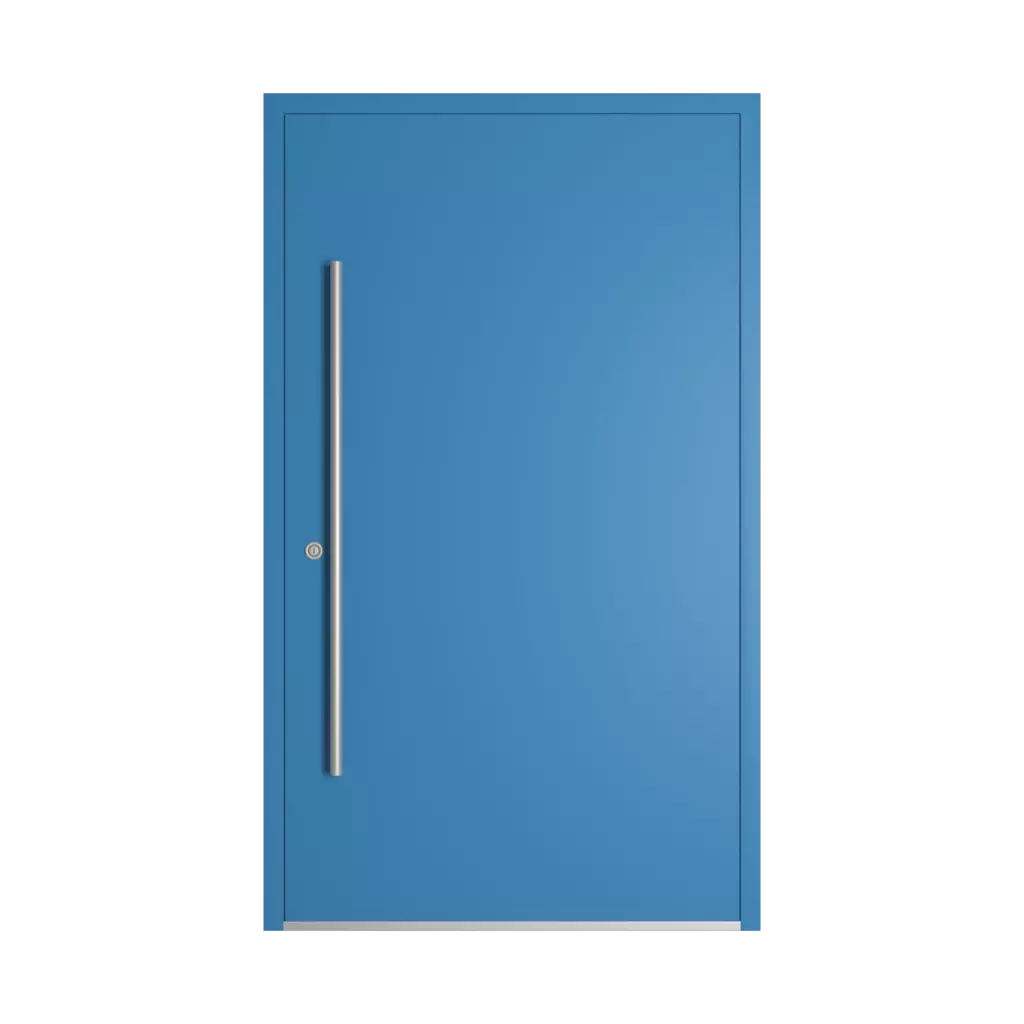 RAL 5012 Light blue entry-doors models-of-door-fillings dindecor 6132-black  