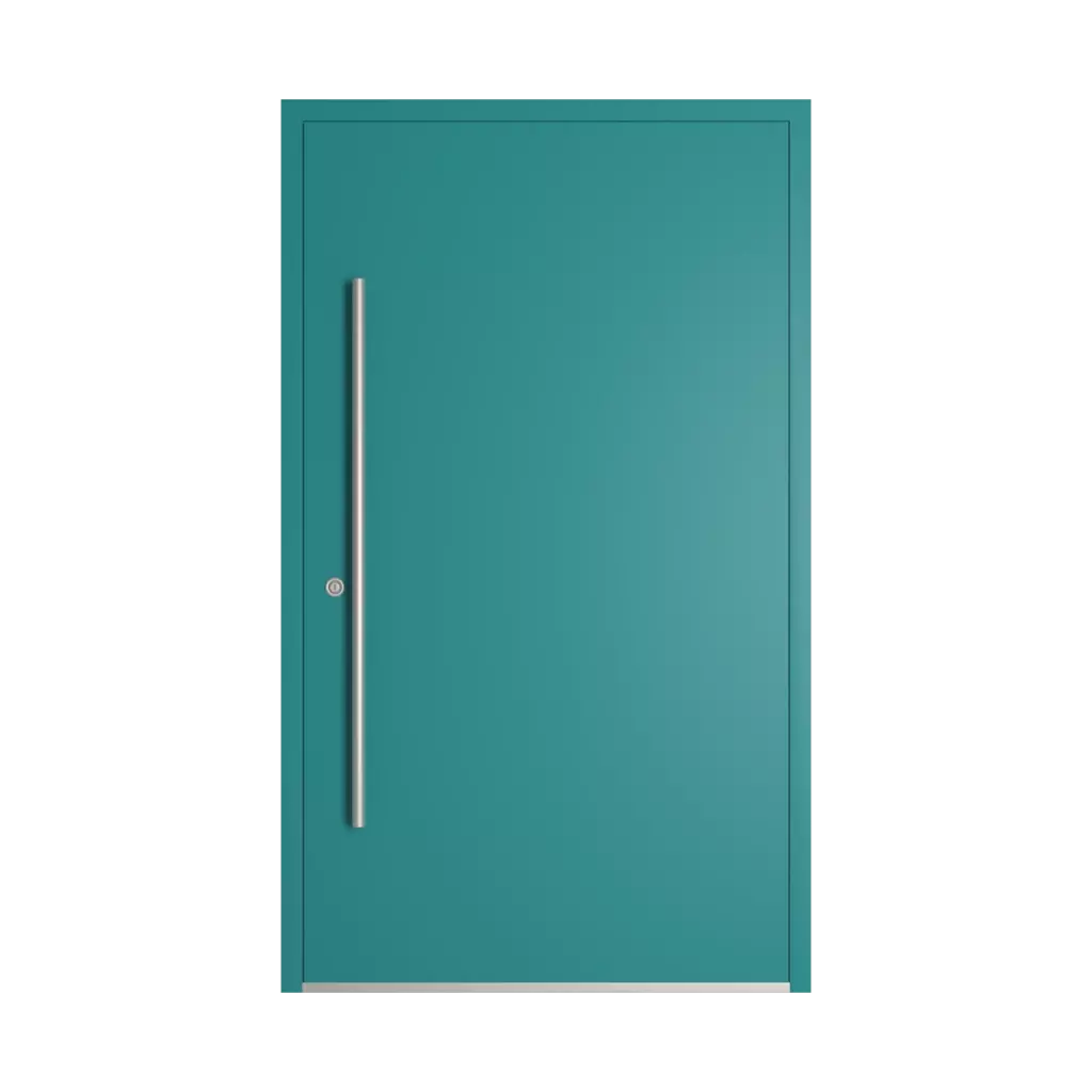 RAL 5018 Turquoise blue entry-doors models-of-door-fillings dindecor gl08  