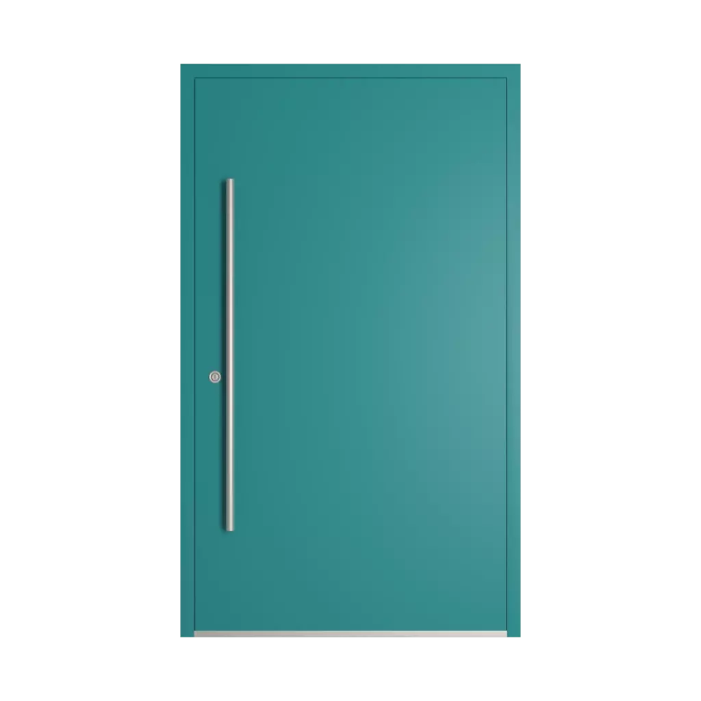 RAL 5018 Turquoise blue entry-doors models-of-door-fillings dindecor model-6123  