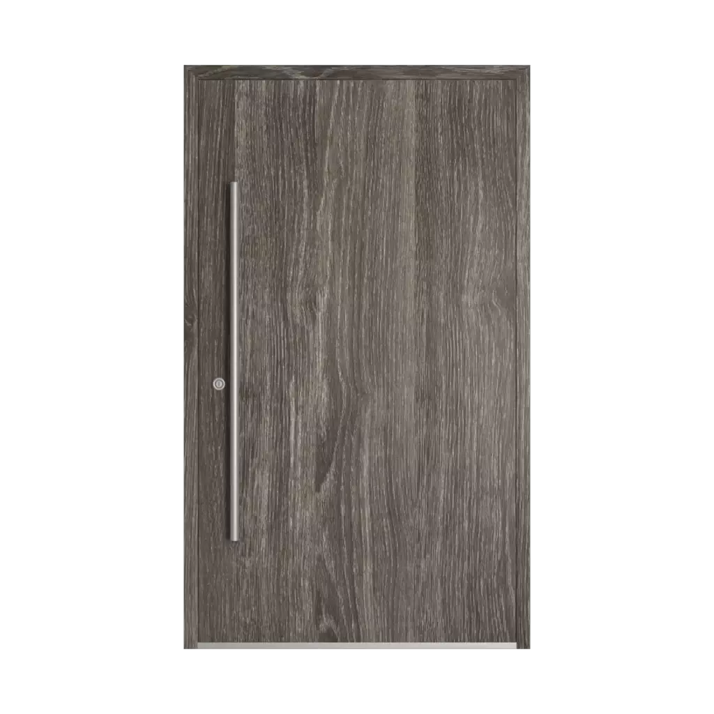 Gray sheffield oak products pvc-entry-doors    